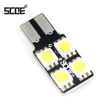 

SCOE T10 W5W DC12V 4SMD Single Side 5050LED Car Styling LED Light Source Crystal Blue Green Red Yellow Purple White Warm White