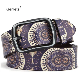 

new painted leather belt DIY jeans pin buckle belts for women cow skin leather strap design women's belt fashion cinto