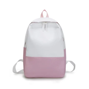 

Girl Color School Bag Female Wild High School Student Canvas Backpack College Wind Large Capacity Backpack Yellow/Gray/Green