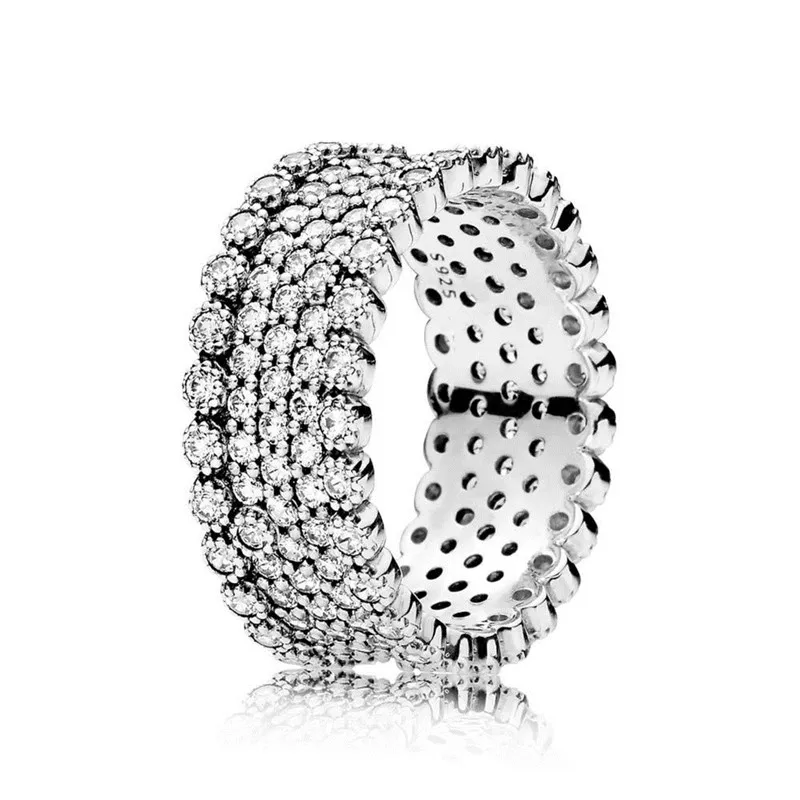 

Trendy Original 100% Authentic 925 Sterling Silver Lavish Sparkling Ring For Women Wedding Engagement Gift Fine Europe Jewelry