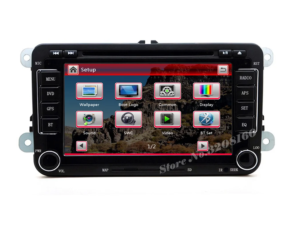 Clearance rns510 2din 7" Car DVD Player for VW JETTA PASSAT/B6/CC GOLF 5/6 POLO Touran Tiguan Caddy SEAT with Radio BT swc GPS free map 2