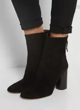 2017 Winter Women Ankle Black Boots Box 