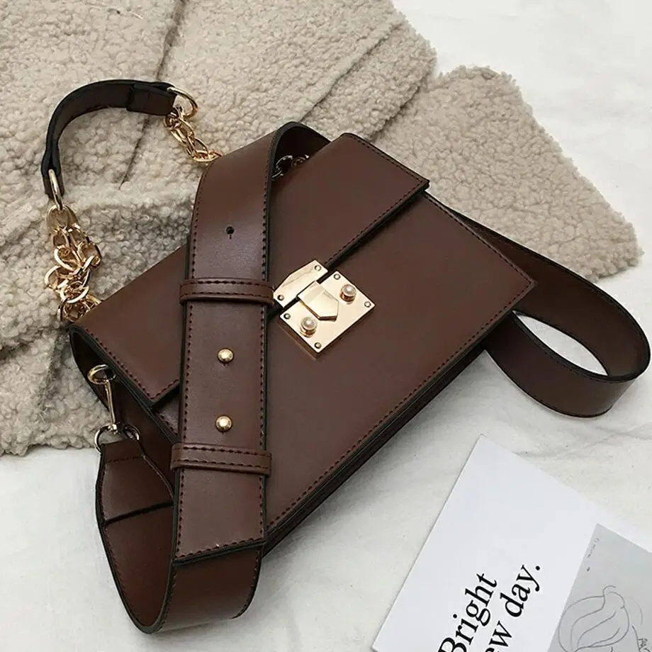 

European Retro Fashion Lady Tote bag 2019 New Quality PU Leather Women's Designer Luxury Handbag Chain Shoulder Messenger bag