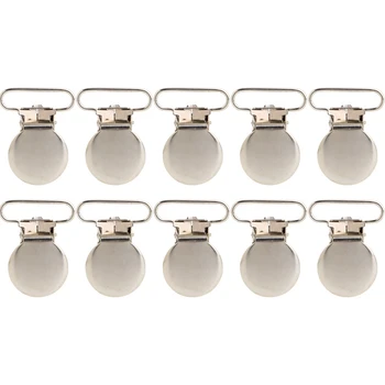

10Pcs Baby Infant Metal Clips Pacifier Holders Shape Alloy Suspender Hook