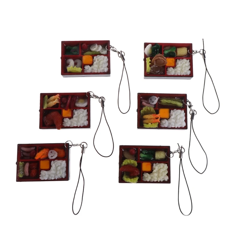 

Cute Food Bento Keychain Playhouse Kitchen Toys Funny Pretend Toys