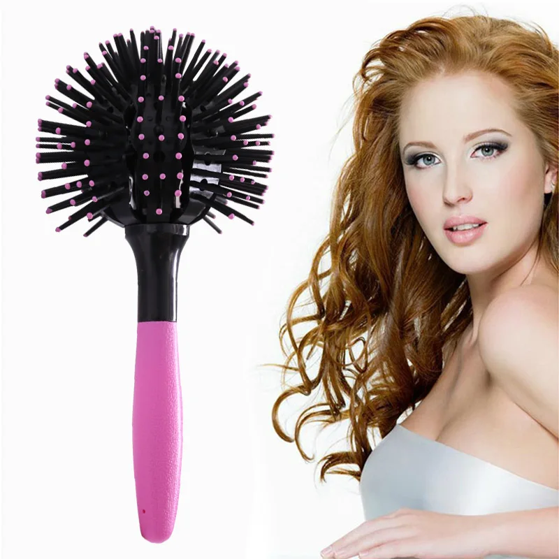 

3D Round Hair Brushes Comb Salon make up 360 degree Ball Styling Tools Magic Detangling Hairbrush Heat Resistant Hair Comb New