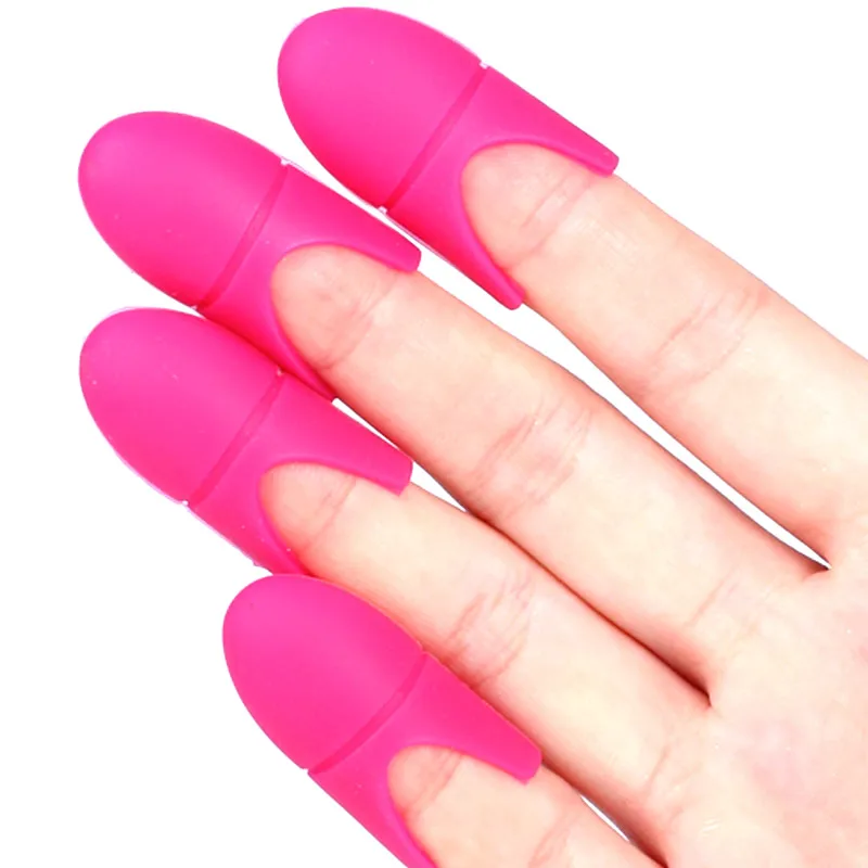 

5 Pcs Nail Art Soak Off Cap Clip Elastic Silicone Tips UV Gel Polish Remover Wrap Reuseable Manicure Nails Cleaning Tool @ME88