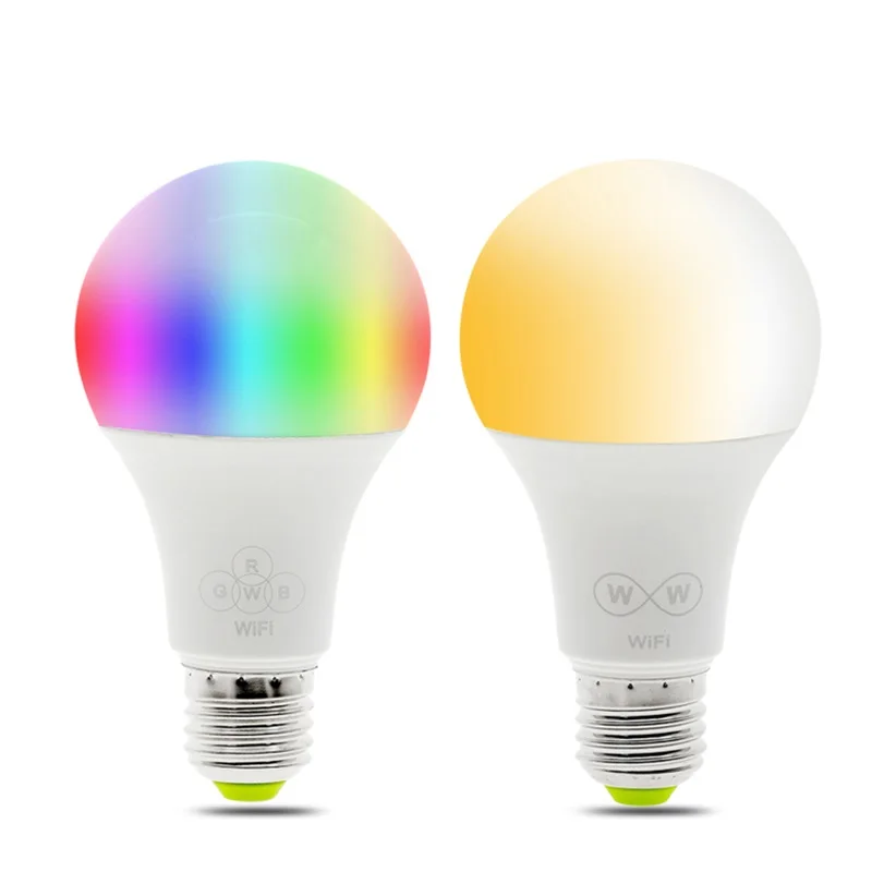 Светодиодный лампы E27 Смарт WI FI работает с Amazon Alexa и Google Home RGB белый Холодный теплый