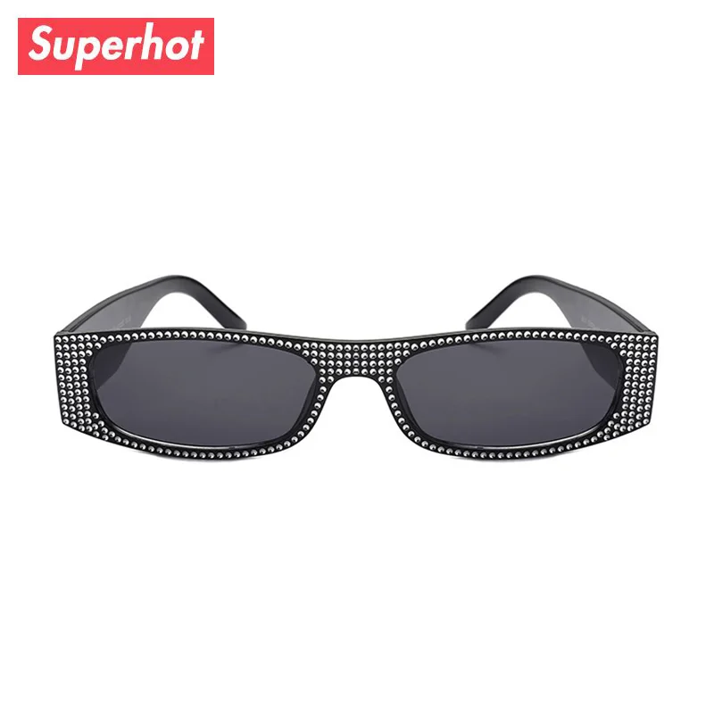 

2018 Rectangle sunglasses for women Luxury designer bling sunglasses women fashion rhinestone sunglasses brand eyewear