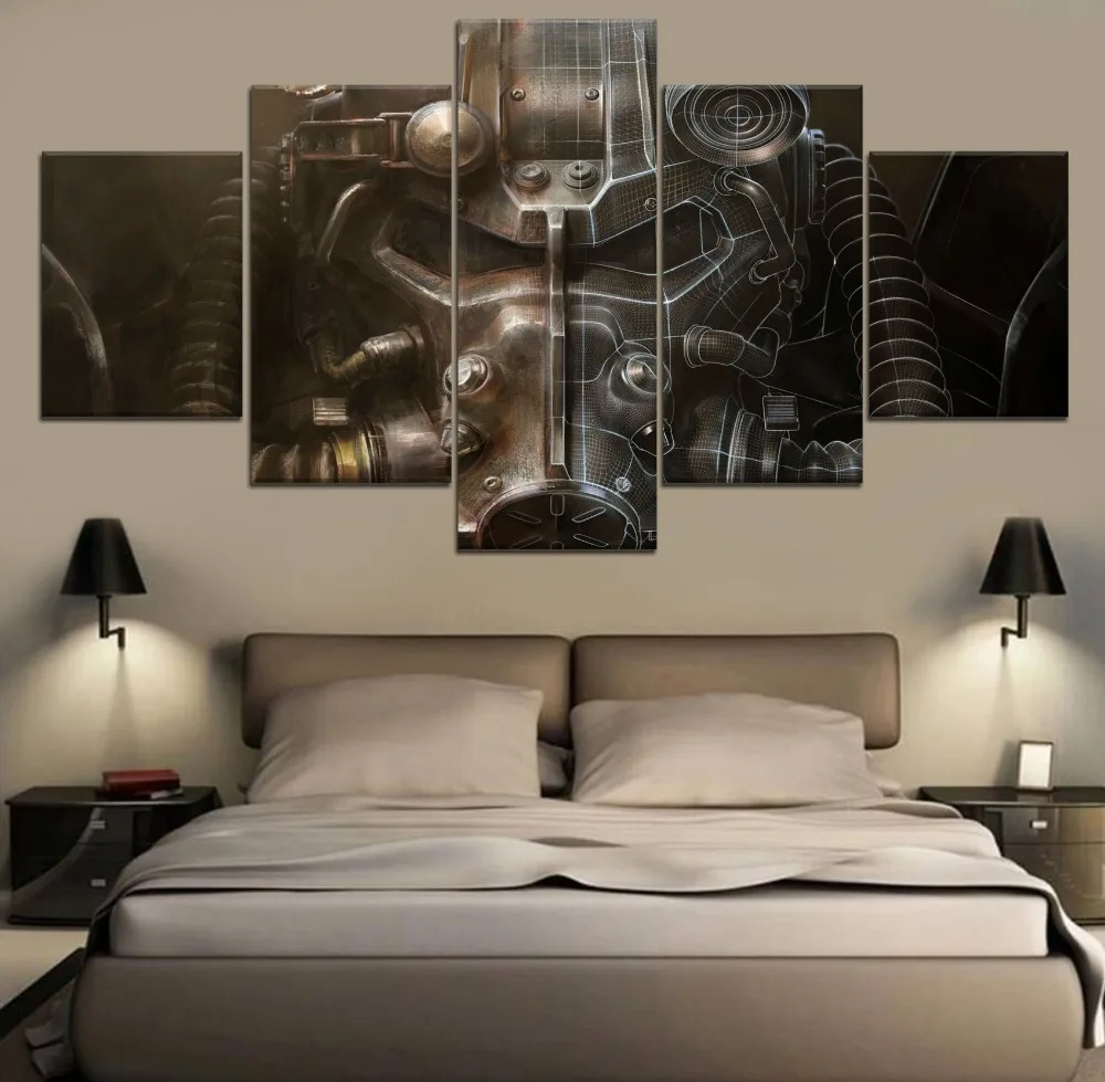 

HD Print Painting Fallout 4 Game Modern Canvas Wall Art Canvas Wall Art Painting 5 Piece Canvas For Living Room Artwork