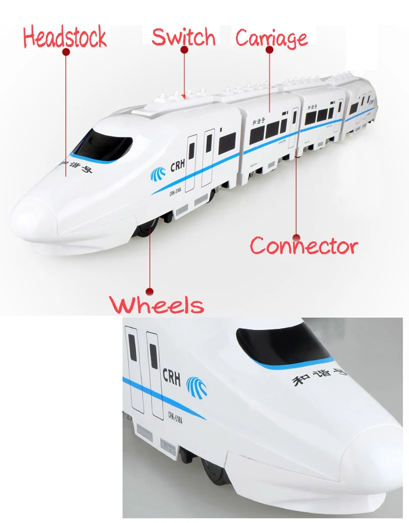 1 Набор 82 см CRH RC поезд игрушки Электрический пульт дистанционного управления поезд Китай железная дорога высокоскоростные поезда модель RC игрушки для детей Подарки