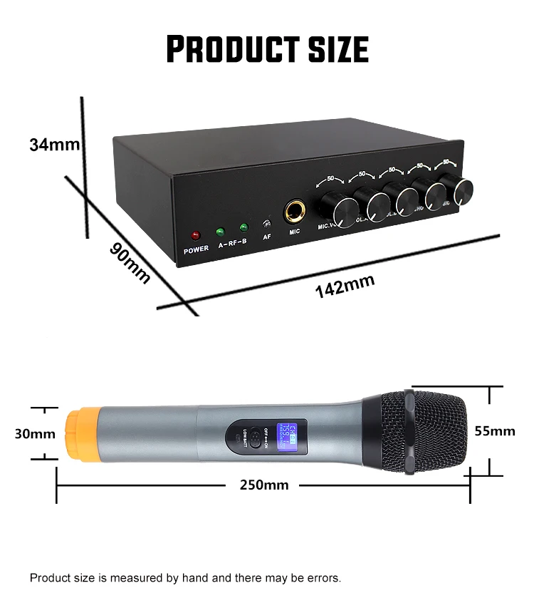 S-10 UHF Bluetooth Two Channel Wireless microphone Metal Receiver for Home Theater Audio Receiver D