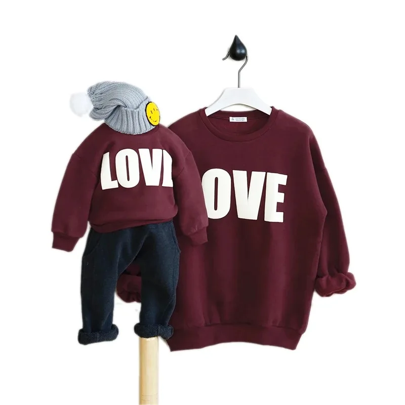 

matching mother daughter clothes new autumn cartoon Family Look Girl Clothes Outfits Mom And Daughter sweatshirt family clothing
