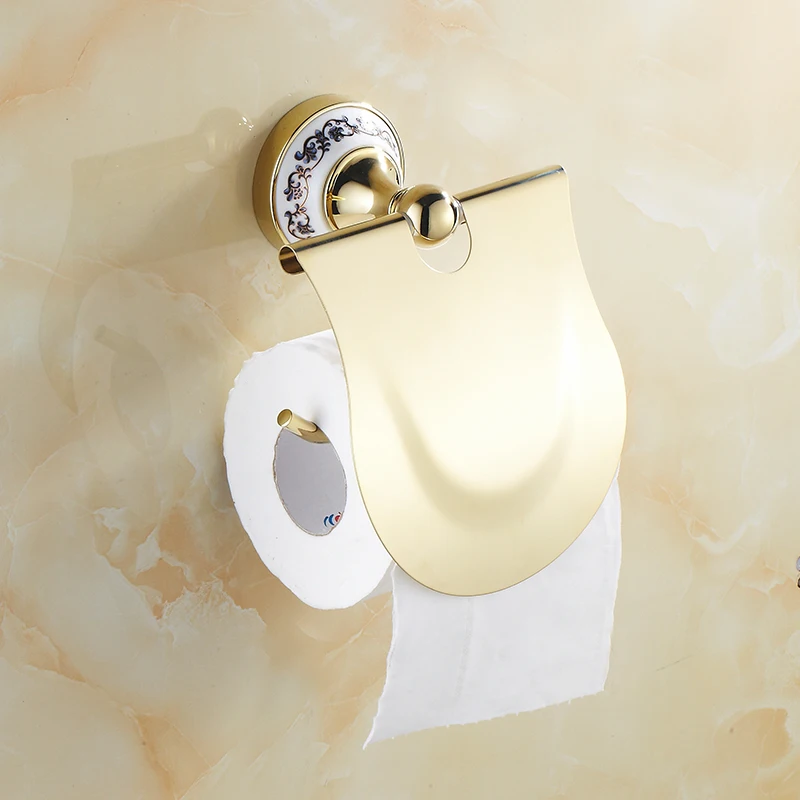 BAKALA Золотой медный держатель в туалет бумажная стойка позолоченная вешалка для полотенец для ванной Аксессуары BR-5506