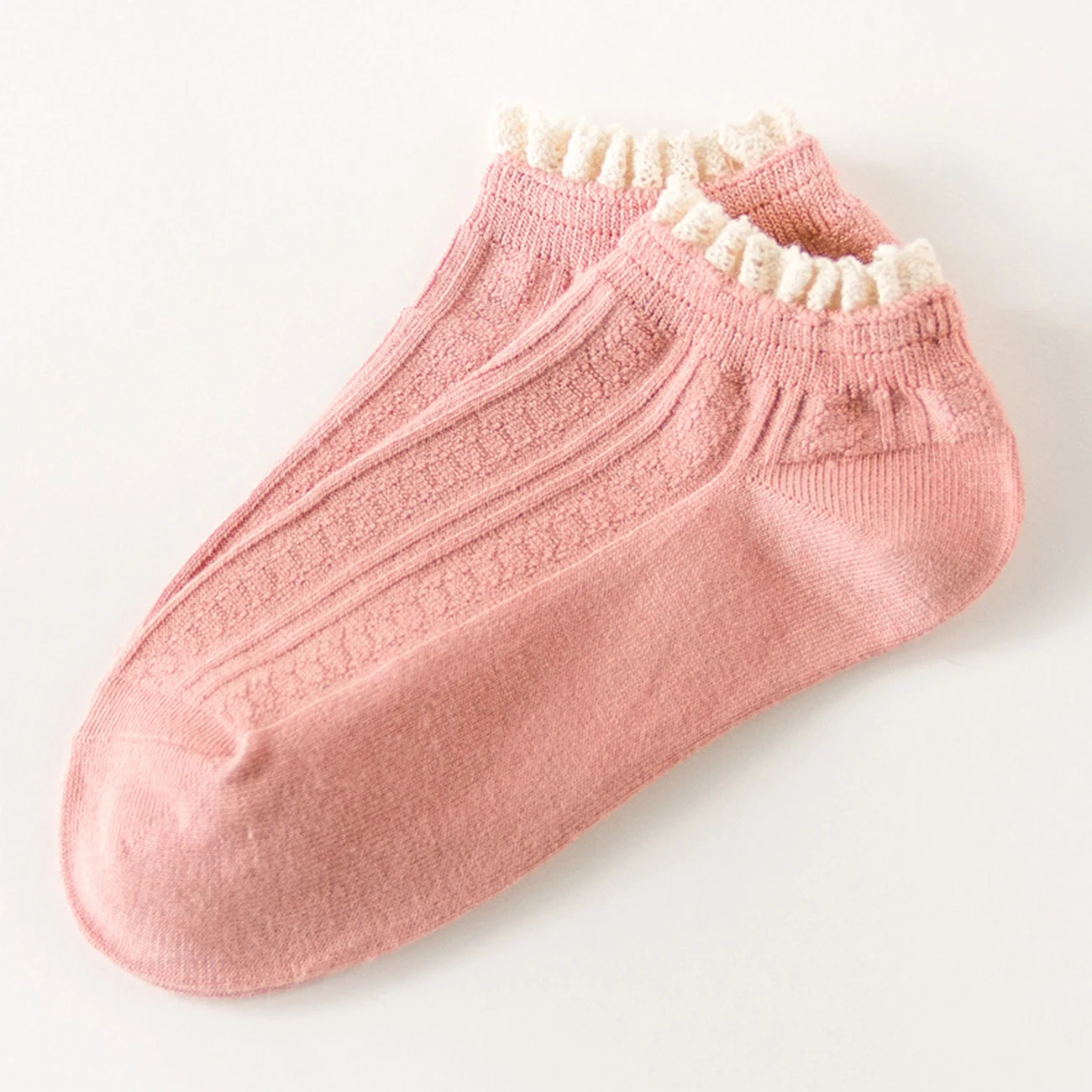 Милые стильные кружевные женские мягкие уютные носки Harajuku женские девочки Чистый карамельный цвет хлопок повседневные короткие лодыжки счастливые носки