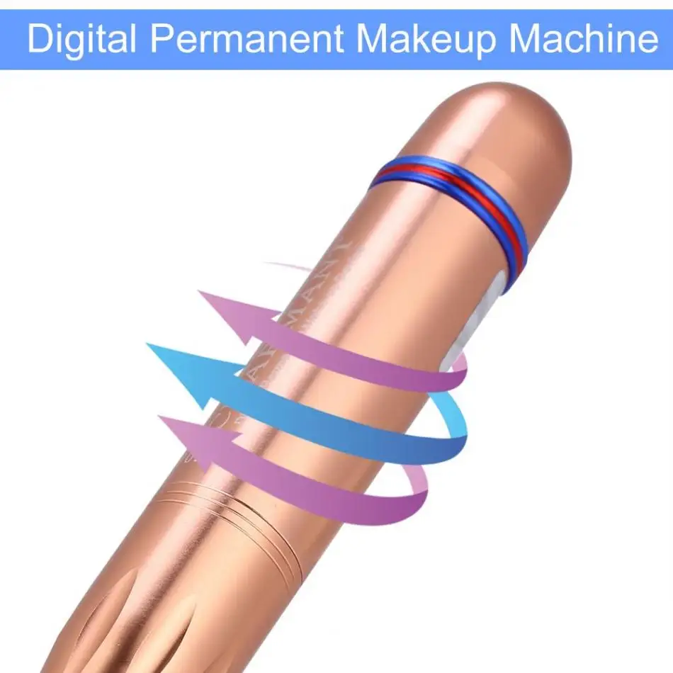 Электрическая цифровая Перманентная роторная машина, наборы, микроблейдинг, ручка, пистолет для бровей, губ, МТС, тату, макияж, ручка+ картридж, набор игл