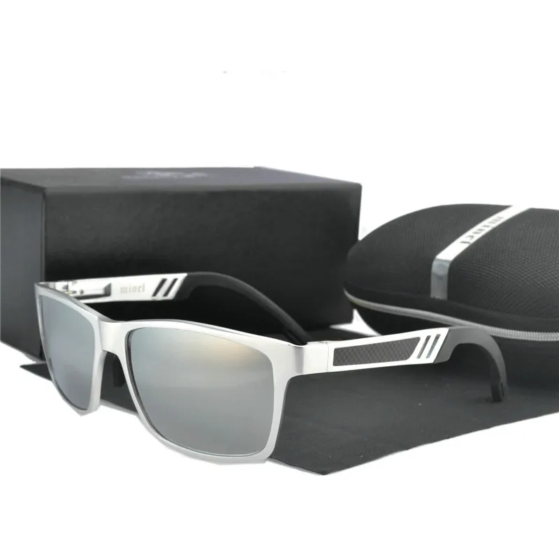 Brand Unisex Retro Aluminum magnesium Sunglasses Polarized Lens Vintage Sun Glasses For Men/Women with box FML