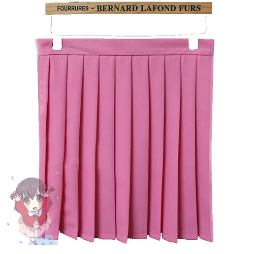Японская школьная однотонная плиссированная мини-Форменная Юбка Матросская юбка JK полный размер 9 цветов - Цвет: deep pink