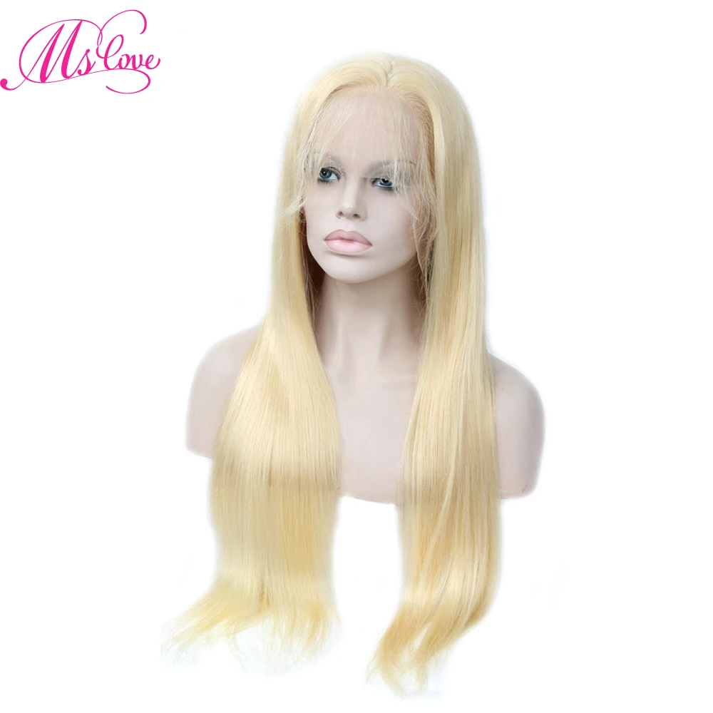 Ms Love 613 Blonde 360 Lace Frontal Wig Straight Lace Front Human Hair Wigs Full Lace Wigs With Baby Hair Brazilian Non Remy Ms Love 613 Blonde 360 Lace Frontal Wig Straight Lace Front Human Hair Wigs Full Lace Wigs With Baby Hair Brazilian Non Remy