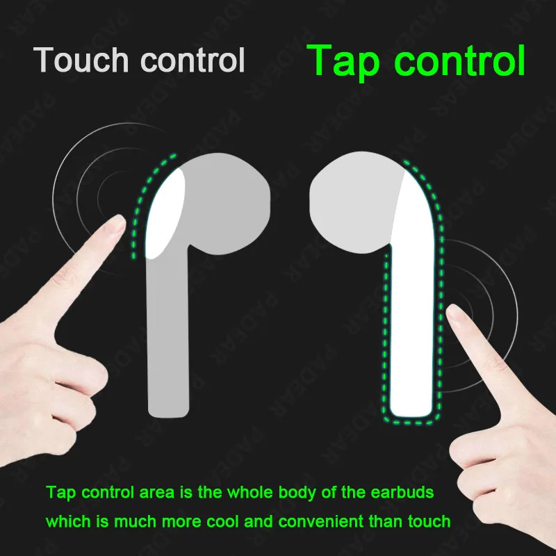 i200 TWS Pop up+Touch Function+Wrieless Charging Earbuds Bluetooth 5.0 Smart sensor 6D Bass Earphone PK i10 i80 i90 i100 tws d20