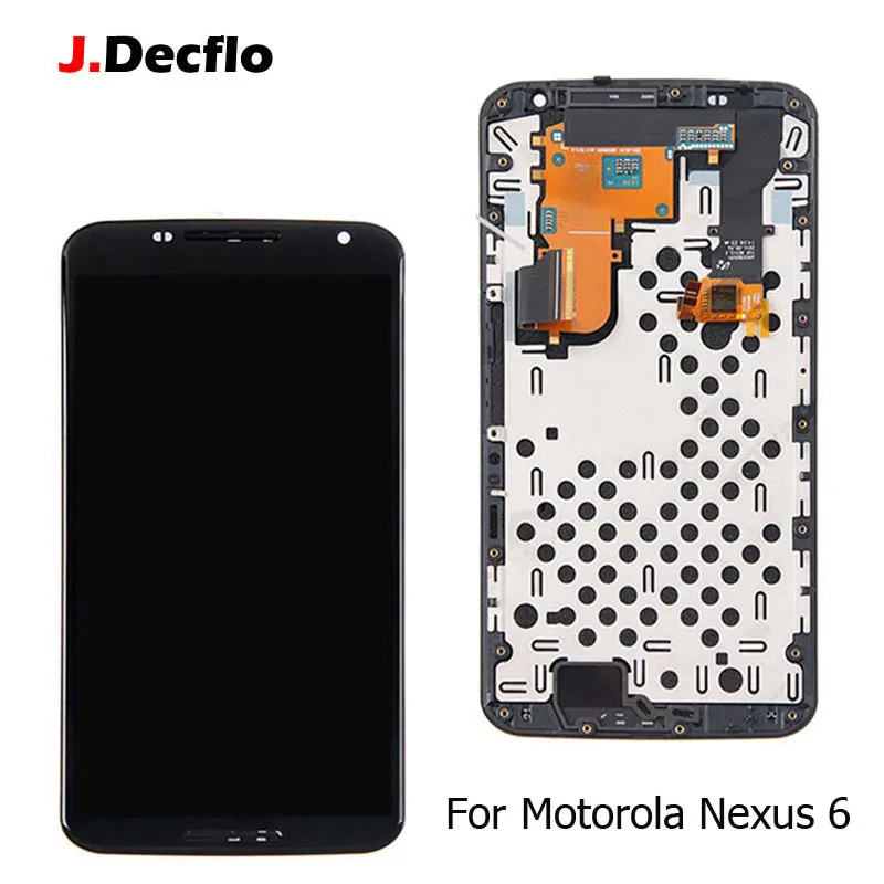 

For Motorola Moto Nexus 6 XT1100 XT1103 LCD Display Touch Screen With Frame Digitizer Assembly 100% Tested Original Black