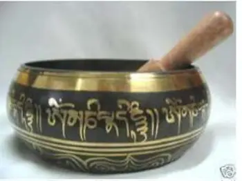 

Free shipping CHINA Collections GLORIOUS OLD YOGA RARE TIBETAN SINGING BOWL