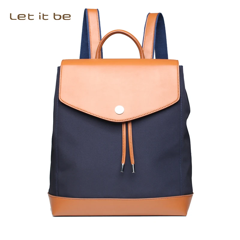 Let it be casual backpack preppy style oxford nylon stylish waterproof