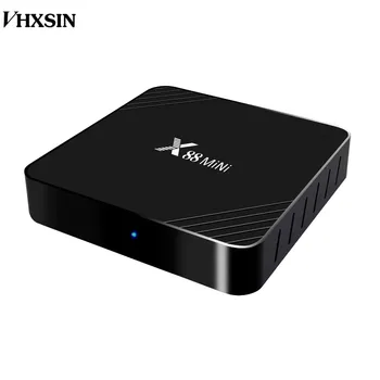 

VHXSIN 2 PCS/LOT X88 Mini Android 9.0 TV Box 2G 16G Rockchip RK3318 Smart TV BOX real remote