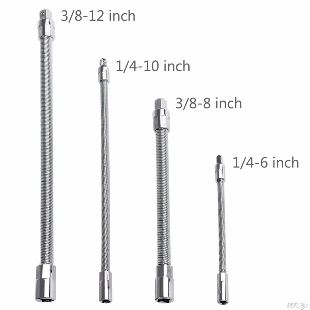 

6/8/10/12" 3/8" 1/4" Hex Flexible Hose Screwdriver Extension Bit Adapter Socket Hand Tools C90A New Drop ship