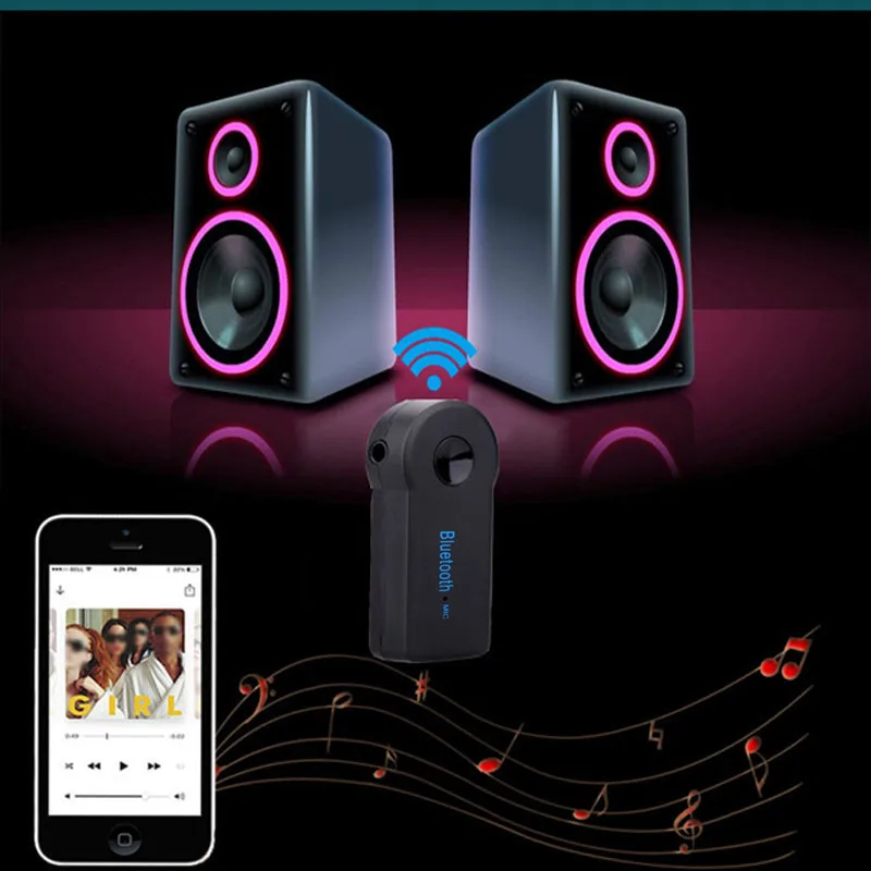 AUX Автомобильный Bluetooth музыкальный аудио приемник конвертер fm-передатчик Поддержка громкой связи навигационная функция песня умный чип низкая мощность