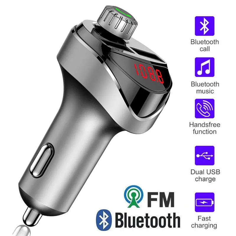 DV/5 V YC-B16 ABS PC 3.1A fm-передатчик универсальное автомобильное зарядное устройство Dual USB для mp3-плеера Прямая поставка