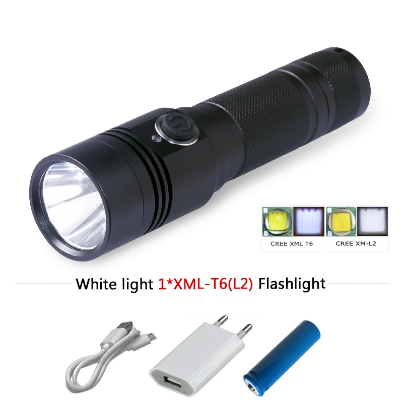 

xm l2 mini usb flashlight xml t6 led torch flashlight 18650 Rechargeable waterproof camping lantern led zaklamp lampe torche