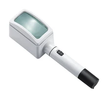 3X освещенное Большое Квадратное ручное увеличительное стекло для чтения книг