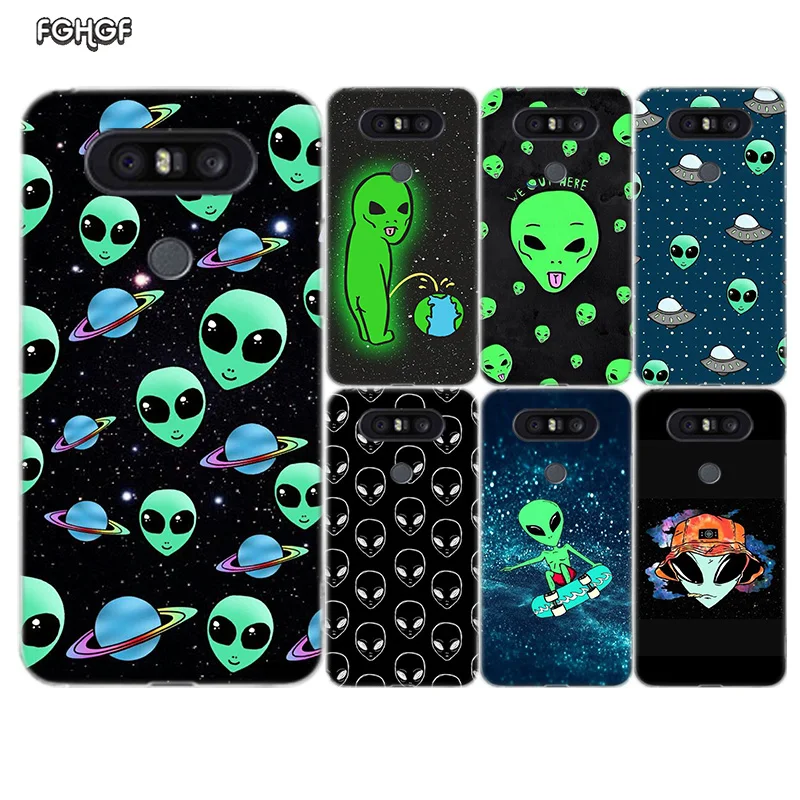 

Alien Smoking Weed Painted Pattern Soft Rubber Case For LG K8 K10 2018 2017 Q8 Q7 Q6 G6 G7 G5 G4 V40 V30 V20 V10 Cover