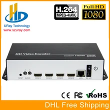 URay 4 Em 1 HDMI + MIC Para IP Ao Vivo Streaming de Áudio e Vídeo codificador H.264 Encoder HDMI Encoder RTMP IPTV H264 Com UDP HTTP RTSP HLS