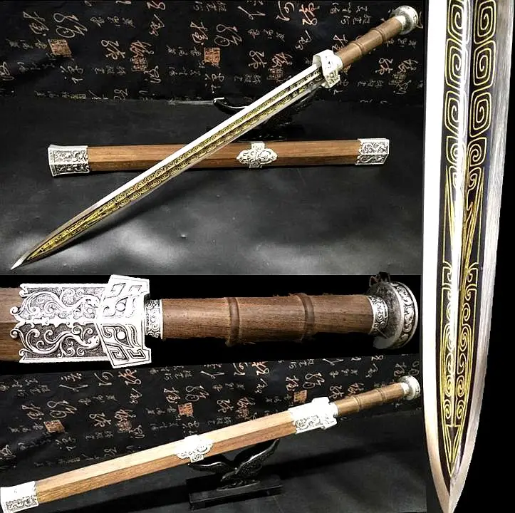 Home Decoration Collectible Swords Handmade High Carbon steel Full Tang Blade Chinese Sword Han Jian Home Decoration Collectible Swords Handmade High Carbon steel Full Tang Blade Chinese Sword Han Jian