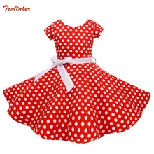 Summer Girls Polka Dot Dress Elegant Vintage Cotton Princess Party Dress Kids Clothes Red Dot Girl Costume Children Clothing 10T Summer Girls Polka Dot Dress Elegant Vintage Cotton Princess Party Dress Kids Clothes Red Dot Girl Costume Children Clothing 10T