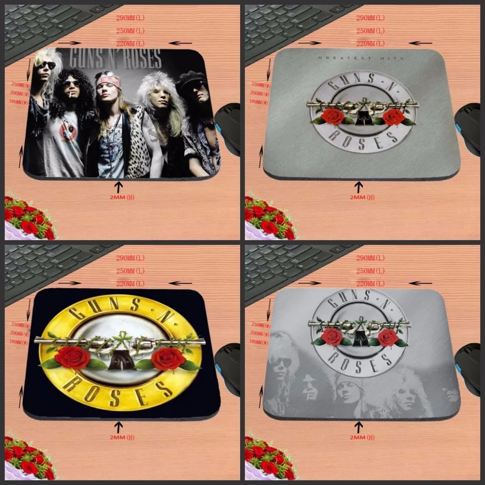 Guns Roses Hot Selling Top Quality Customized font b Gaming b font Durable Mouse Mat PC
