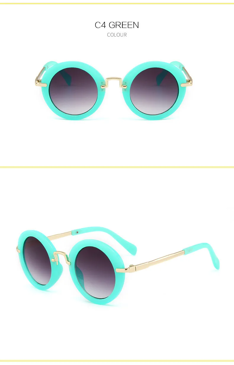 XojoX, детские солнцезащитные очки для мальчиков, фирменный дизайн, модные круглые солнцезащитные очки для девочек, детские очки, Ретро стиль, UV400