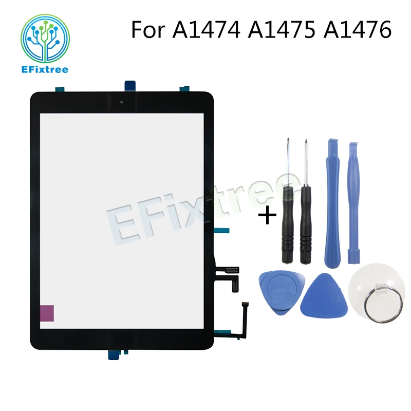 A1474 A1475 A1476 Сенсорная панель дисплей экран с наклейками для iPad Air A1474 A1475 A1476 стекло дигитайзер с кнопкой Home