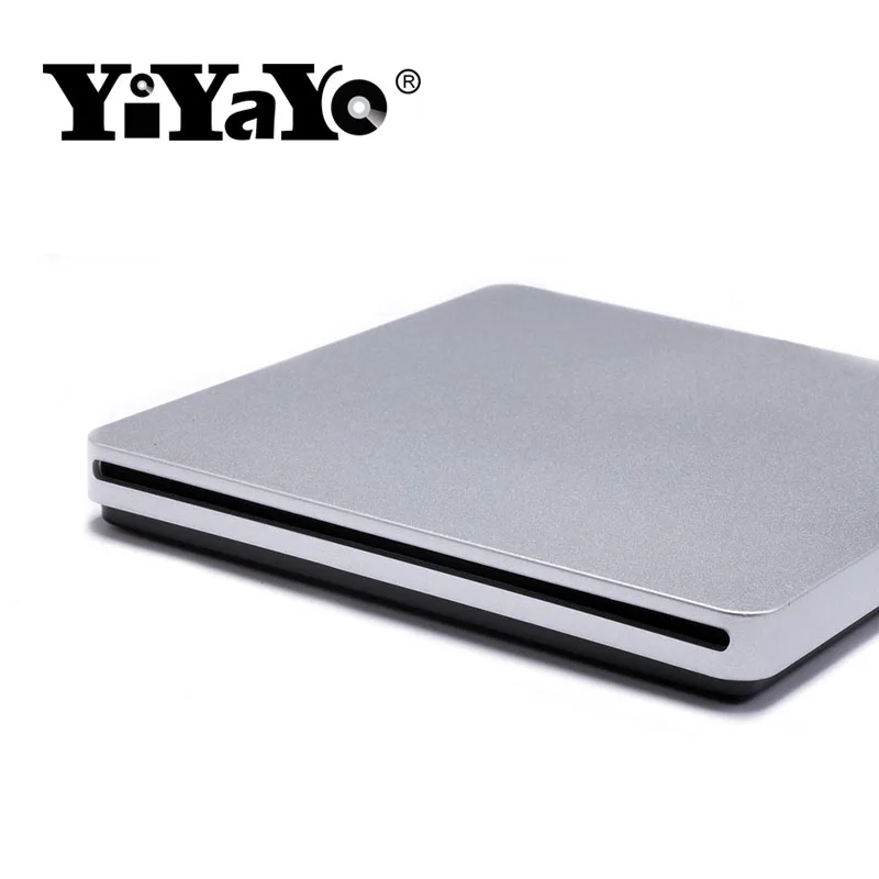 YiYaYo внешний DVD-RW CD RW ГОРЕЛКА USB 3,0 слот-в CD/DVD-ROM привод супер тонкий серебристый для MacBook Air, Macbook Pro+ сумка для привода