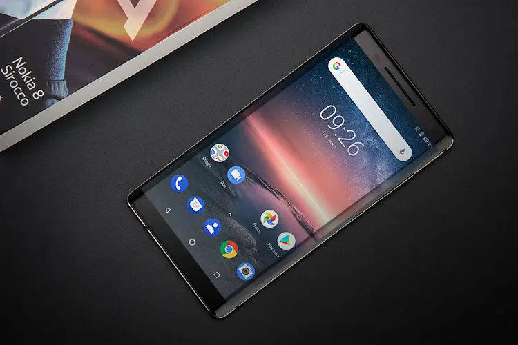 NOKIA 8 Sirocco 6GB RAM 128GB ROM Qualcomm Snapdragon 835 2.36GHz Octa Core 5.5 Inch POLED Corning Gorilla Glass 5 2K 3D Curved Screen IP67 Waterproof Dual Camera Android 8.1 4G LTE Smartphone