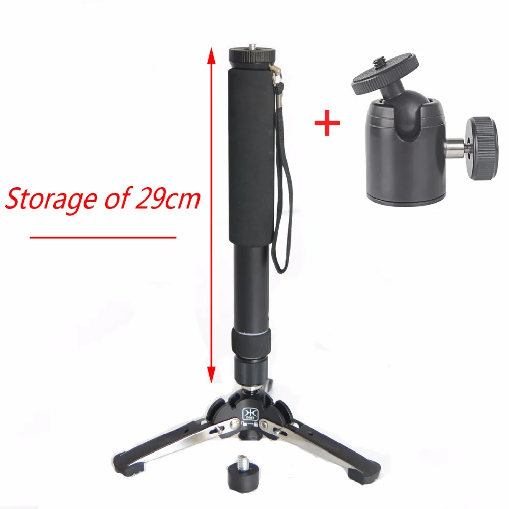 158cm Professional DSLR Unipod Monopod with 3 Legs Feet Stand Base 3/8