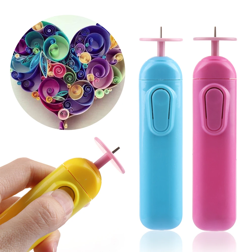 Origami Paper Tool Electric Quilling Pen DIY Handmade Roll Paper Slotted Needle Tool Craft Curling Winder Tools 1PC