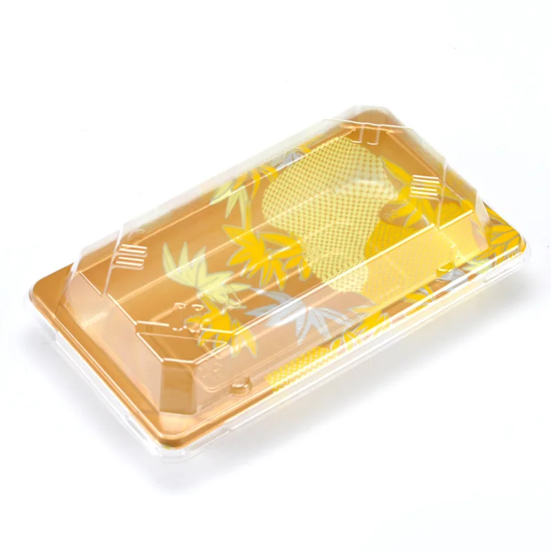 

Japanese Style Sushi Packaging Boxes Disposable Takeout Food Container Plastic Dinnerware Boxes