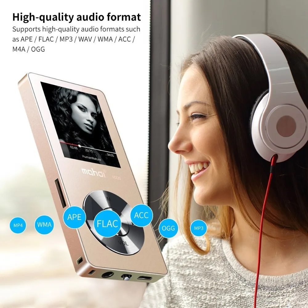 Металлический MP3 плеер Mahdi M220 портативный цифровой аудиоплеер с экраном 1 8 дюйма FM