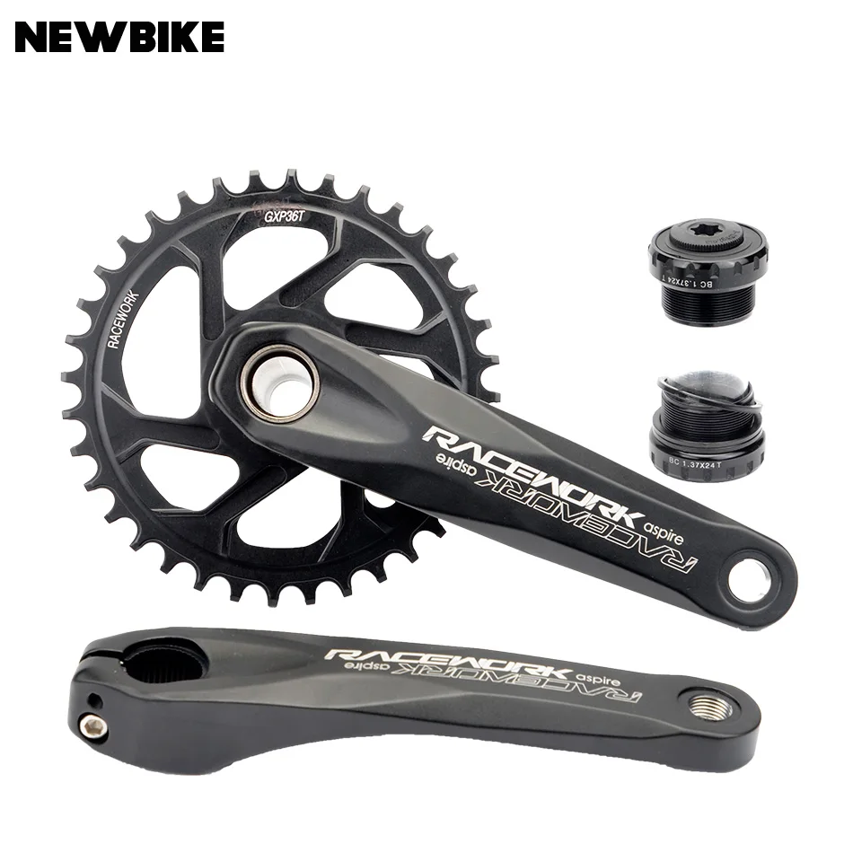 Cena Fahrrad kurbel nowy bieżnia MTB rower GXP Kurbel Aluminium Legierung Mit Boden Kurbel 170 korba płyta rot 32 T 34 T 36 T 38 T