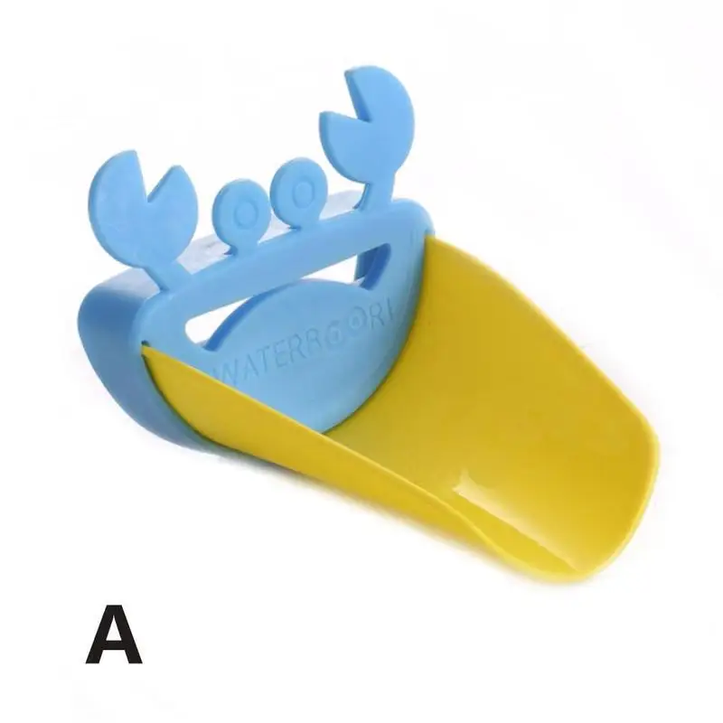 Милый смеситель для ванной комнаты, мультипликационное устройство для мытья рук, Детская направляющая для раковины, удлинитель для смесителя, аксессуары для ванной комнаты - Цвет: A