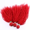 Cut Price Hair-Bundle-Machine Synthetic-Hair-Extension Kinky Curly Pink Brown Golden Red Color dgOZ0OX9