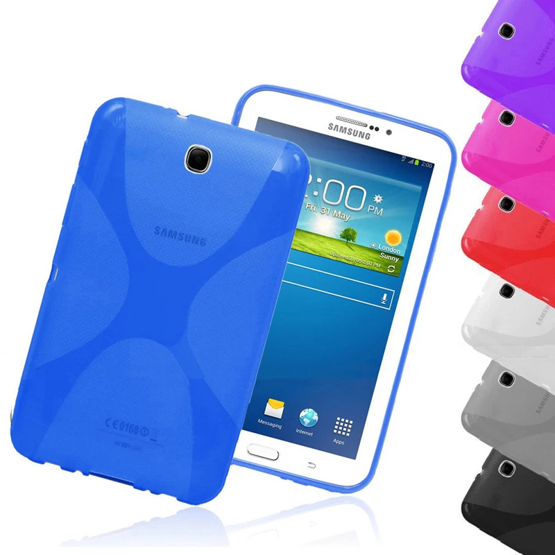 

X Line Soft TPU Silicon Case Semi Transparent Clear Gel Cover Skin For Samsung Galaxy Tab 3 7.0 P3200 P3210 T210 T211 Tab3 7